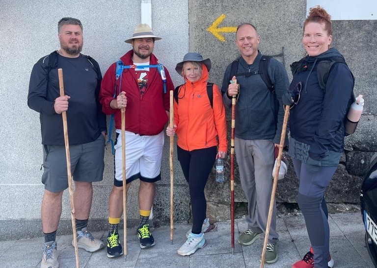 Group of people that walked the Camino
