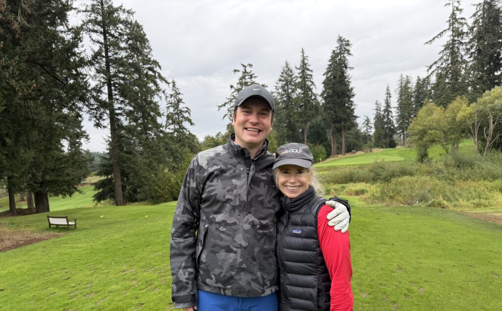 A couple of FoxyAI golfers at the Be Like Jeff | Live Heads Up Golf Tournament, September 2026