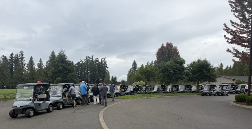 Golfers heading out to play at the Be Like Jeff | Live Heads Up Golf Tournament, September 2026